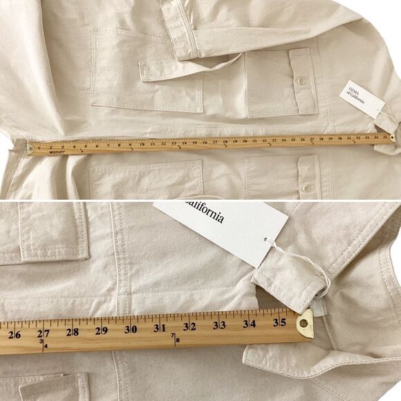 OZMA NWT Size XL Keaton Jumpsuit in Twill Putty Cream Cotton Pantsuit Playsuit - Picture 10 of 12